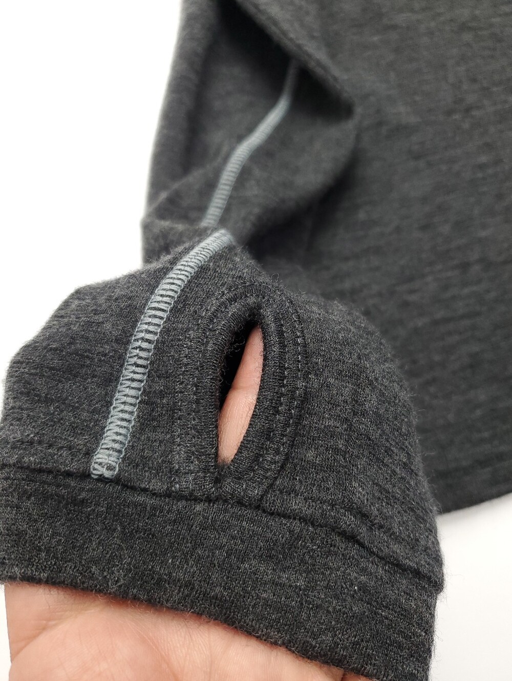 Kuhl Team Sweater Mens Size Large Merino Wool Gray 1/4 Zip Warm Hiking Outdoors - Picture 8 of 10